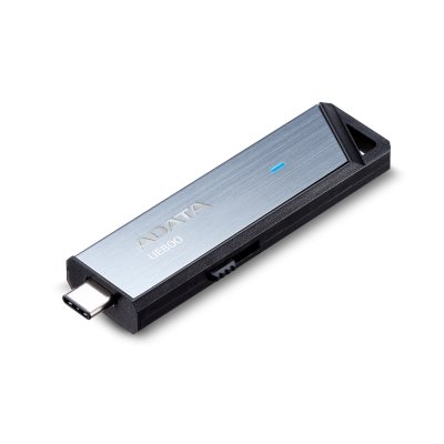 флешка A-Data 256GB Elite UE800 OTG Grey Серебристый