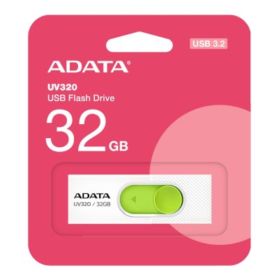 флешка A-Data 32GB UV320 White-Green Белый, зеленый