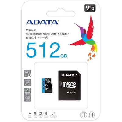 карта памяти A-Data 512GB AUSDX512GUICL10A1-RA1