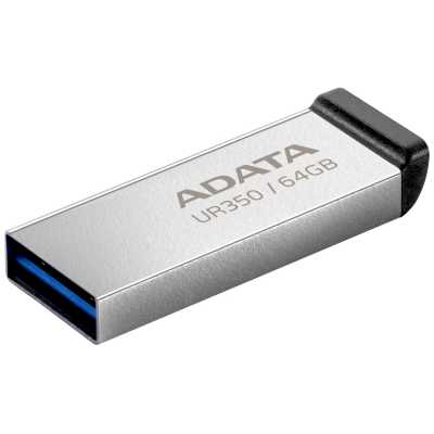 флешка A-Data 64GB UR350 Silver-Black Черный, серебристый