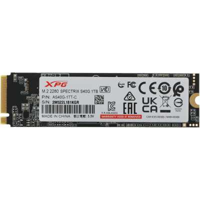 SSD диск ADATA XPG Spectrix S40G RGB 1Tb AS40G-1TT-C Черный