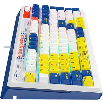 клавиатура A4Tech Bloody B950 Blue-White Белый-желтый