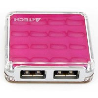 разветвитель USB A4Tech HUB-56-2 розовый
