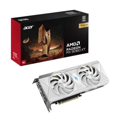 видеокарта Acer AMD Radeon RX 9060 XT Nitro White OC 8GB DP.Z4UWW.P02 Белый