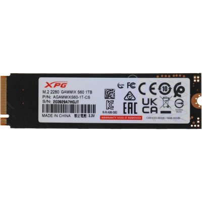 SSD диск ADATA XPG Gammix S60 1Tb AGammixS60-1T-CS Серебристый