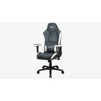 игровое кресло Aerocool Crown AeroSuede Steel Blue белый - синий