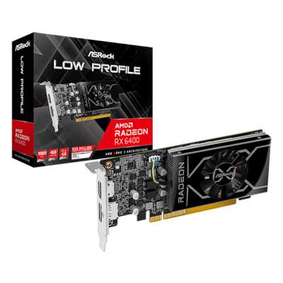 видеокарта ASRock AMD Radeon RX 6400 Low Profile 4GB