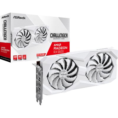 видеокарта ASRock AMD Radeon RX 6600 Challenger White 8GB Белый