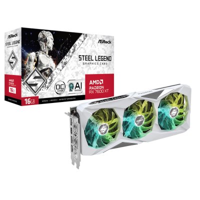 видеокарта ASRock AMD Radeon RX 7600 XT Steel Legend 16GB OC