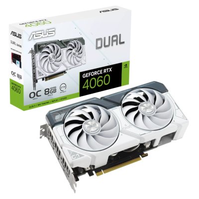 видеокарта ASUS nVidia GeForce RTX 4060 8Gb DUAL-RTX4060-O8G-WHITE
