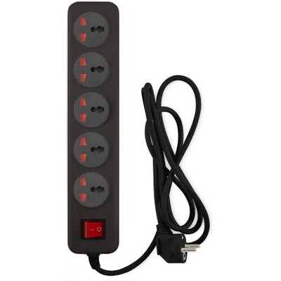 сетевой фильтр Buro 500UNH-1.8-BG черный-серый