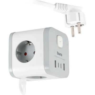 сетевой удлинитель Buro BU-PC3.1UС-W белый