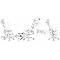 офисное кресло Бюрократ EXPERT WHITE BLUE белый - голубой