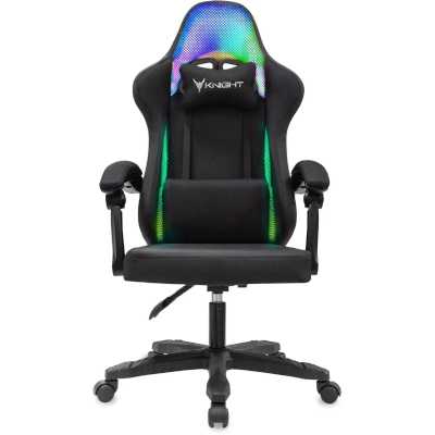 игровое кресло Бюрократ KNIGHT WOLF RGB B черный