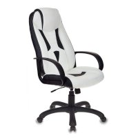 игровое кресло Бюрократ VIKING-8-WH+Black черно-белый