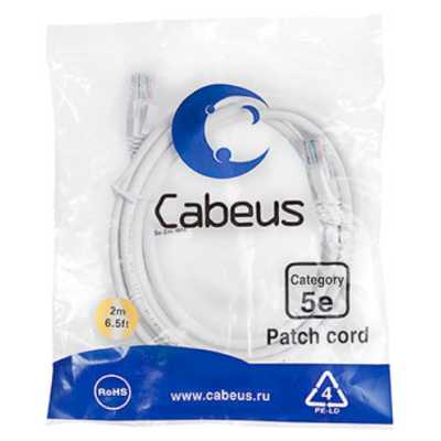 патч-корд Cabeus PC-UTP-RJ45-CAT.5E-2M-WH Белый