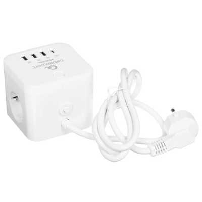 сетевой фильтр Cablexpert Cube CUBE-3-CU3-W-1.5 белый