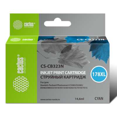 картридж Cactus CS-CB323N-CS-CB323 голубой