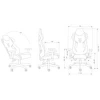 игровое кресло Cactus CS-CHR-090BLR черный-красный