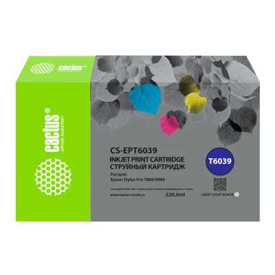 картридж Cactus CS-EPT6039 светло-серый пигментный