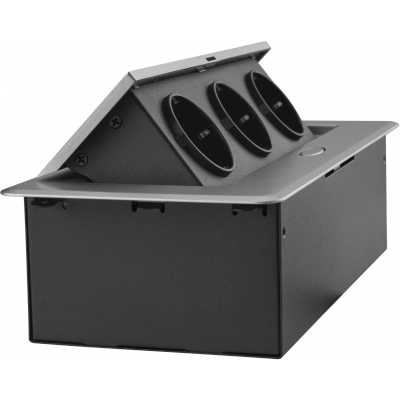 розетка для столешницы Cactus CS-SOCKET-EU3-GYBK