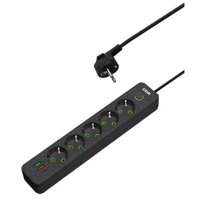 сетевой фильтр CBR CSF SP-5-2A1C-030M-B Black черный