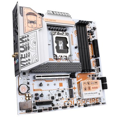 материнская плата Colorful COLORFIRE B760M-MEOW WIFI D5 ORANGE