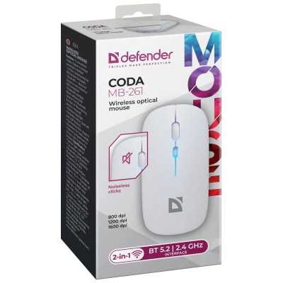 мышь Defender Coda MB-261 White Белый
