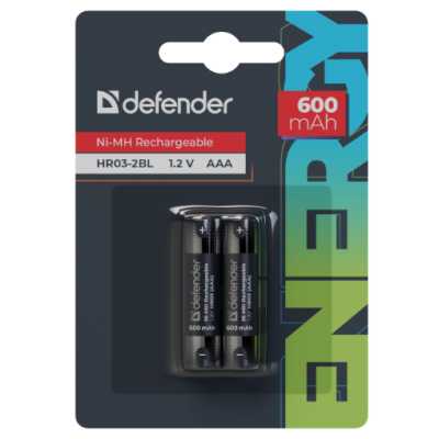 аккумуляторная батарейка Defender HR03-2BL 56501