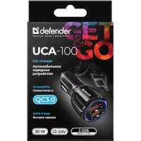 автомобильное зарядное устройство Defender UCA-100 83833 Черный