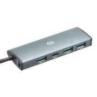разветвитель USB Digma HUB-3U3.0С-UC-G серый