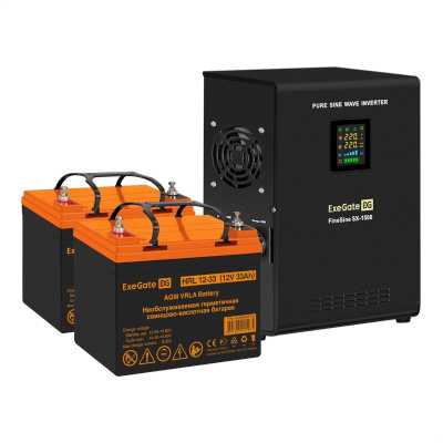 комплект ИБП ExeGate FineSine SX-1500.LCD.AVR.2SH EX296565RUS