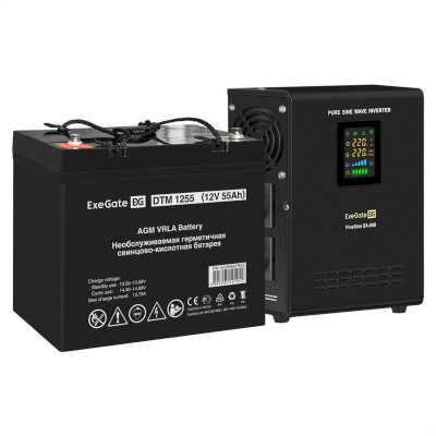 комплект ИБП ExeGate FineSine SX-500.LCD.AVR.2SH EX296500RUS