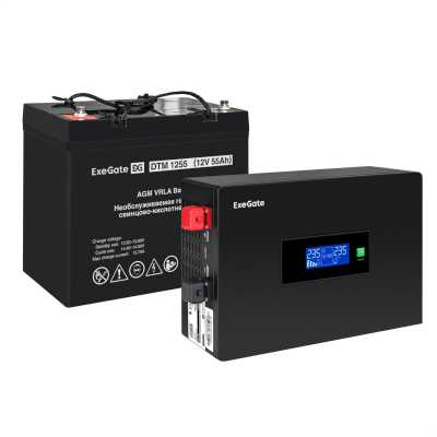 комплект ИБП ExeGate IdealSine SR-1000.LCD.2SH EX297411RUS