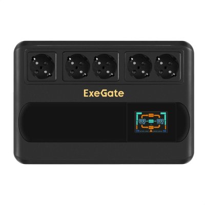 ИБП ExeGate Neo Smart BU-800.LCD.AVR.5SH EX295685RUS Черный