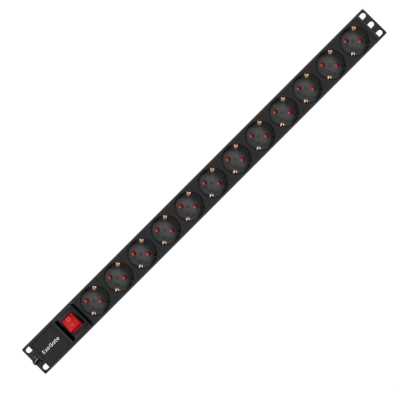 блок розеток ExeGate ServerPro PDU-V120 Al-12S-EU2.5-SW EX296172RUS