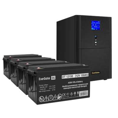 комплект ИБП ExeGate SineTower SZ-5000.LCD.AVR.2SH.1C13.T.RJ.USB EX296901RUS