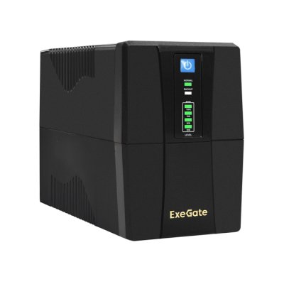 ИБП ExeGate SpecialPro UNB-800.LED.AVR.2SH.RJ.USB EP285604RUS Черный