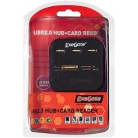 разветвитель USB Exegate UH-103 черный