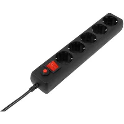 сетевой фильтр Filum FL-SP3-5-1.8M-BL черный