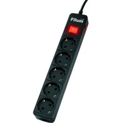 сетевой фильтр Filum FL-SP5-5.0M-BL черный