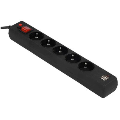 сетевой фильтр Гарнизон ECL-5-U2-B-1.8 черный