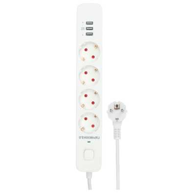 сетевой фильтр Гарнизон EPS-4-U3-W-2 белый