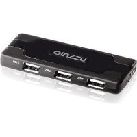 разветвитель USB Ginzzu GR-415UB 7-port черный