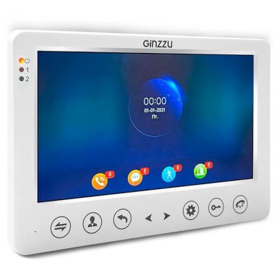 видеодомофон Ginzzu MP-1001 White