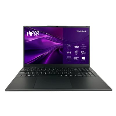 ноутбук Hiper WorkBook FWBC151-I312UR08N2FABWPG Черный