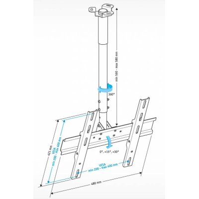 кронштейн Holder PR-101-W белый