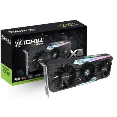 видеокарта Inno3D nVidia GeForce RTX 4060 Ti iChill X3 8Gb C406T3-08D6X-17113389