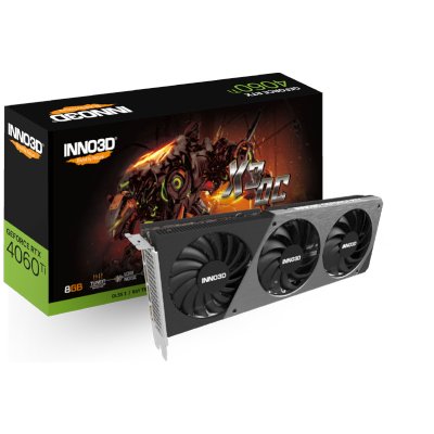 видеокарта Inno3D nVidia GeForce RTX 4060 Ti X3 OC 8Gb N406T3-08D6X-171153L