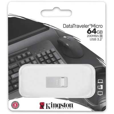 флешка Kingston 64GB DTMC3G2/64GB Серебристый